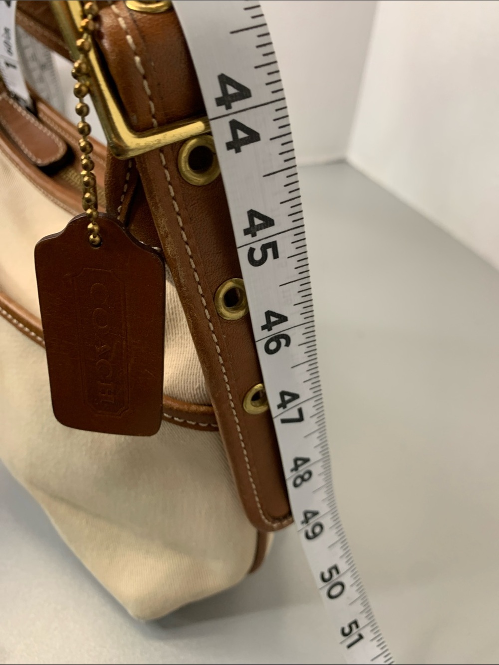 Coach Legacy 9123 Vintage Y2K Beige Canvas Shoulder Bag w/Brown Leather Trim - Picture 13 of 15